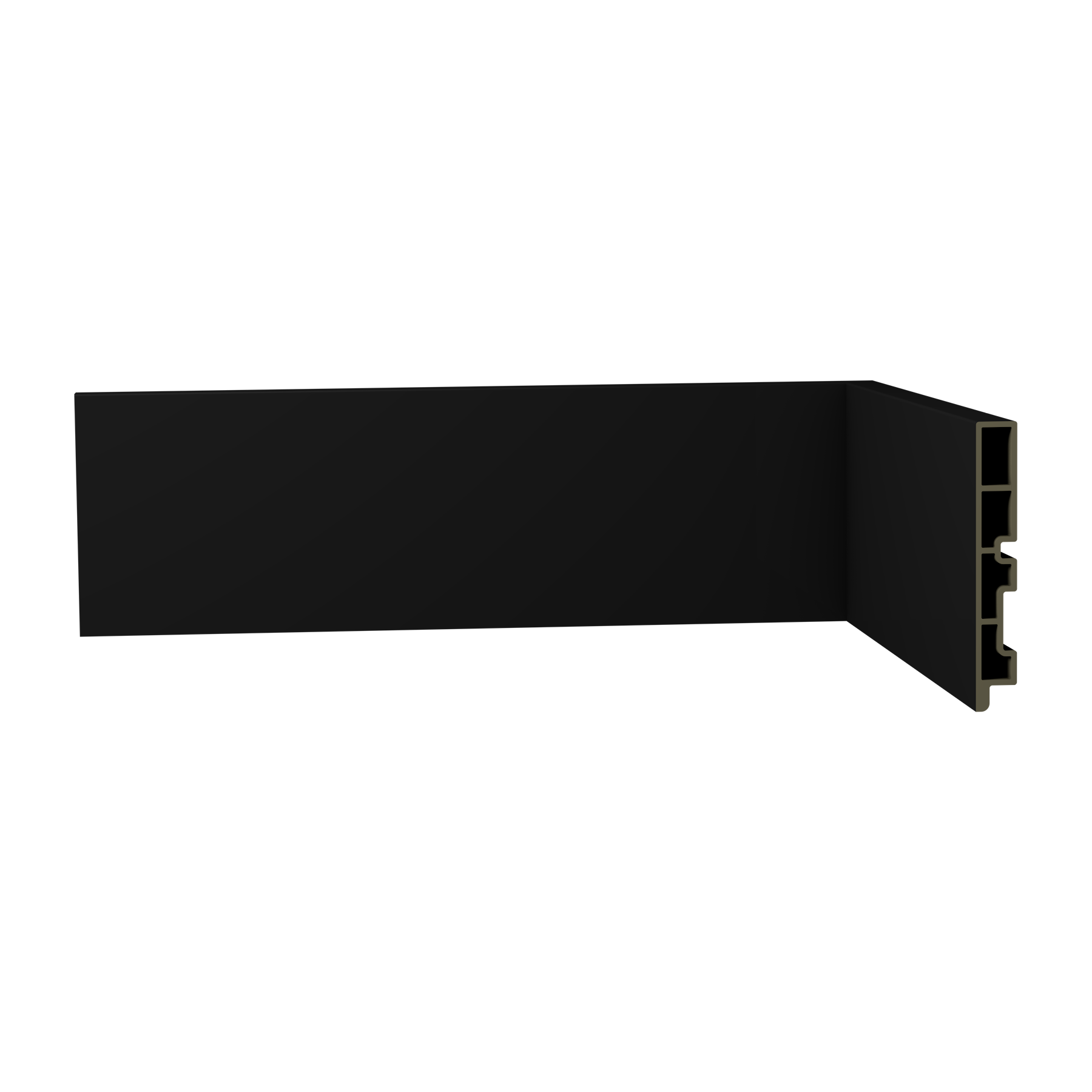 Rodapé R10 Liso Laca Preto Ecovale