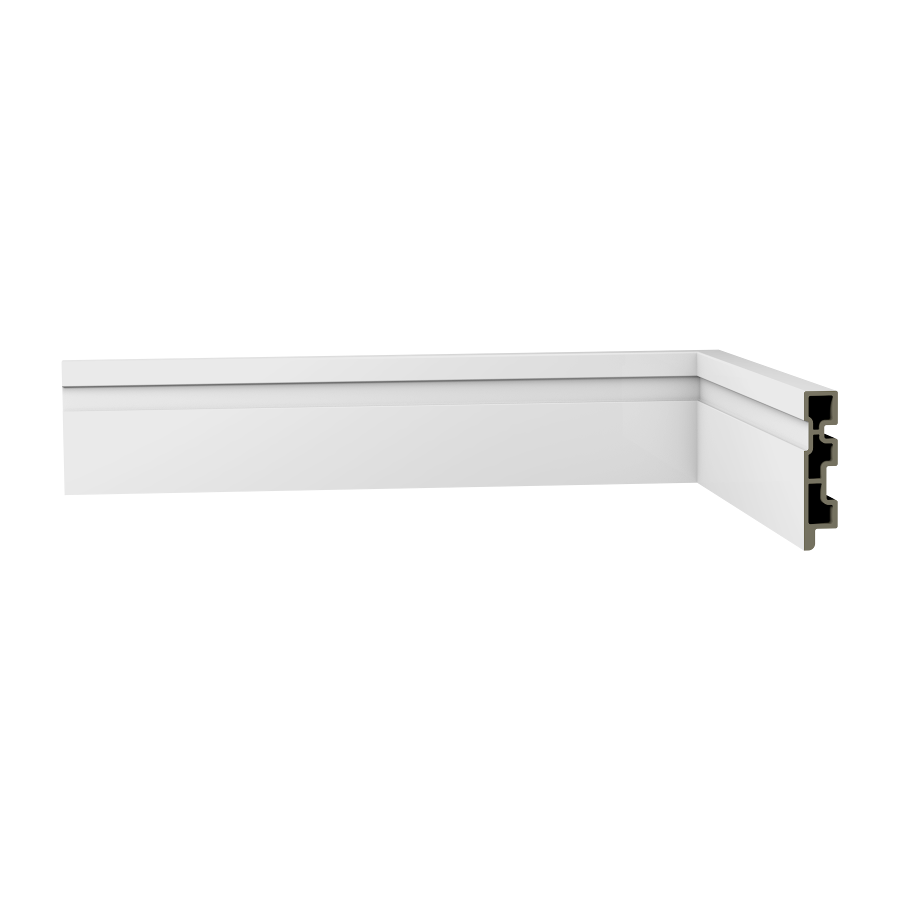 Rodapé R9 Frisado Smart Branco Ecovale