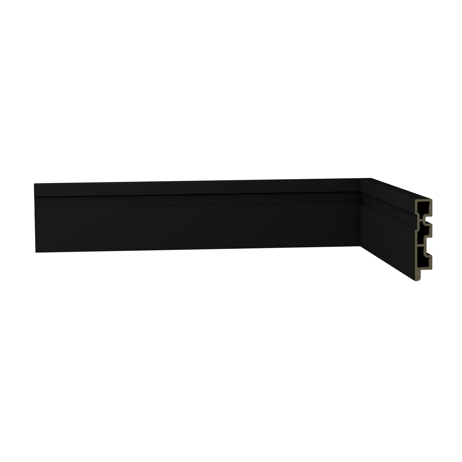 Rodapé R9 Frisado Laca Preto Ecovale